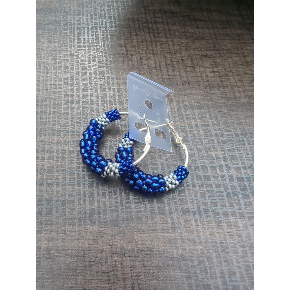 Beaded Hoops